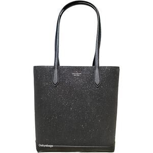 NWT Kate Spade Women's Tinsel Glitter Shoulder Tote Bag, OS, Black